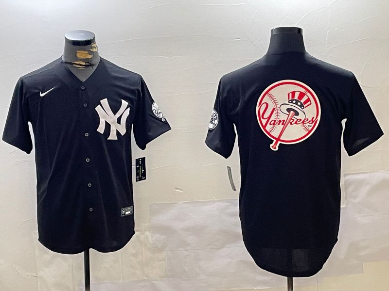 Men New York Yankees Blank Black Fashion Game Nike 2024 MLB Jersey style 16->new york yankees->MLB Jersey